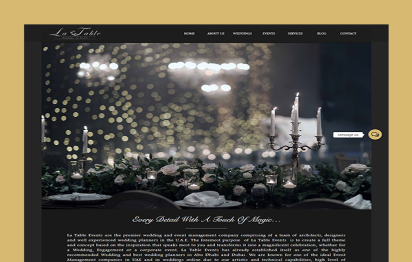 La table events screenshot 1